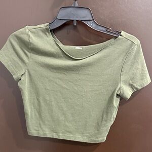 Olive Green Women's Crop Top